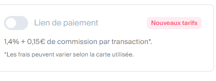 Ce que « 100 % gratuit » ne recouvre pas : l'option d'encaissement par lien de paiement prélève 1,4 % + 0,15 € par transaction. Rien n'est caché — c'est affiché dans l'éditeur de facture — mais gratuit ne veut pas dire sans revenu sur vous.